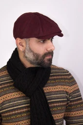 Erkek Kasket Şapkası-bordo-7404 thumbnail 1
