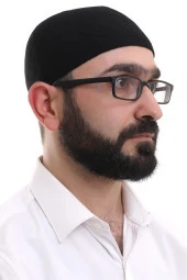 Siyah Kışlık Çapraz Desenli Dokuma Takke thumbnail 2
