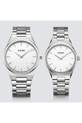 Burker Adam & Eve Silver White Çift Kol Saati thumbnail 1