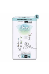 Sleepy Bio Natural 2'Li Ultra Fırsat Paketi Bebek Bezi 7 Numara Xxlarge 200 Adet thumbnail 2