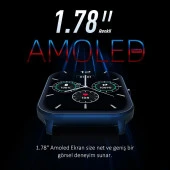 Kieslect Ks Mini Amoled Ekranlı Akıllı Saat Mavi thumbnail 4