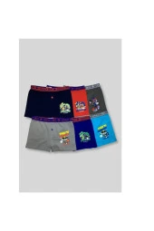 6 Lı Erkek Çocuk Boxer - Baskılı thumbnail 1