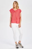 Peraluna MAGENTA BLOUSE Düşük Kol Bluz - Koral thumbnail 3