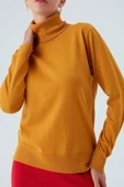 Peraluna VALERIA PULLOVER Boğazlı İnce Kadın Triko Kazak - Sarı thumbnail 5
