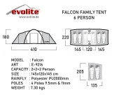 Evolite Falcon 6 Kişilik Odalı Aile Çadırı thumbnail 3