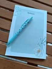 Beyaz Çiçek  A5 Boy Notepad Memopad Check List Not Defteri Bloknot thumbnail 2
