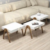 Variant Mobilya Roma Zigon Sehpa - Ceviz / Beyaz thumbnail 2