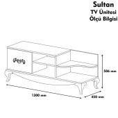 Variant Mobilya Sultan Tv Ünitesi - Ceviz / Beyaz thumbnail 4