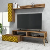 Variant Mobilya Planet Tv Ünitesi - Ceviz / Sarı thumbnail 2