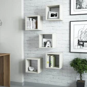 Variant Mobilya Box Duvar Rafı - Krem thumbnail 1