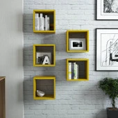Variant Mobilya Box Duvar Rafı - Sarı thumbnail 1