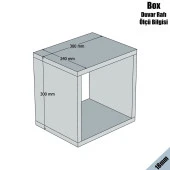 Variant Mobilya Box Duvar Rafı - Krem thumbnail 2