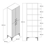 Variant Mobilya Berlin A Ayakkabılık - Ceviz / Antrasit thumbnail 5