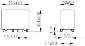 9V Tek Bobinli Çift Kontak Röle V23079-C1006-B201 thumbnail 2