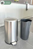 Primanova Cigo Paslanmaz Çelik Çöp Kovası Pedallı 20 Litre-İNX thumbnail 6