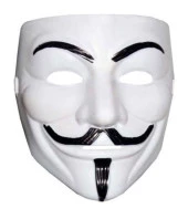 Beyaz Renk V For Vendetta Maskesi Yerli Üretim thumbnail 2