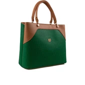 Levidor Yeşil Taba Monogram Kadın El Çantası thumbnail 1