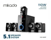 Mikado MD-581BT 5+1 Usb+SD+FM Destekli Multimedia Bluetooth Speaker thumbnail 2