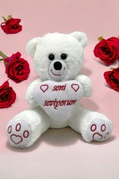 PELUŞ Sevimli Ayıcık Kalpli 35cm thumbnail 3