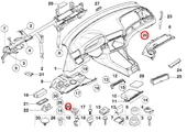 BMW E46 E65 E66 E67 VE E83 İÇ KAPLAMA KLİPS KARŞILIĞI (5 ADET) 51458266814 thumbnail 3