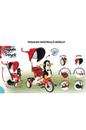Pilsan 07-178 Penguen Ebeveyn Kontrollü 3 Tekerlekli Bisiklet thumbnail 3