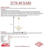 Eray Aydınlatma 2578-40 SR Led Gold Avize thumbnail 3