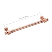 Doğanlar Dragon 320 mm Mobilya Kulp Süper Rose Bronz thumbnail 2