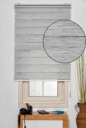 Zebra Stor Perde Bambu Gri 100x200 cm thumbnail 2