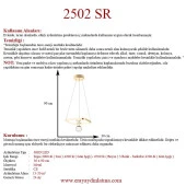 Eray Aydınlatma 2502-1 Gold Led Avize thumbnail 3