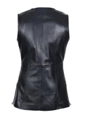Fermuarlı Kadın Deri Yelek thumbnail 5
