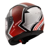 LS2 RAPID 2 EXTRA BEYAZ-KIRMIZI KASK thumbnail 5