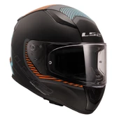 LS2 RAPID 2 EXTRA MAT GRİ-NEON TURUNCU KASK thumbnail 6