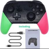 Cosmostech Switch Ve Pc Uyumlu Pro Controller Kablosuz Oyun Kolu Yeşil-Pembe thumbnail 5
