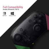 Cosmostech Switch Ve Pc Uyumlu Pro Controller Kablosuz Oyun Kolu Yeşil-Pembe thumbnail 4