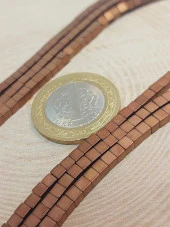 Hematit Taşı Küp Şekilli 3mm Dizi (48110) thumbnail 2