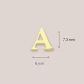 14 Ayar Altın A Harf Küpe 0,45 gr thumbnail 4