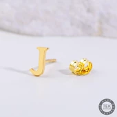 14 Ayar Altın J Harf Küpe 0,37 gr thumbnail 1
