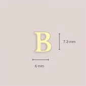 14 Ayar Altın B Harf Küpe 0,45 gr thumbnail 5