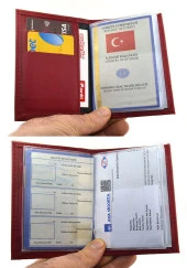 Araç Ruhsat Kabı Kırmızı - Abhaz thumbnail 3