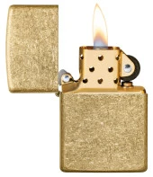 Zippo Regular Tumbled Brass Dizayn Çakmak thumbnail 3