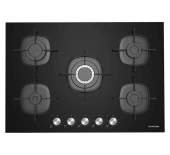 Silverline CS5622B01 Siyah Cam Ankastre Ocak thumbnail 2