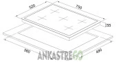 Silverline CS5622B01 Siyah Cam Ankastre Ocak thumbnail 4