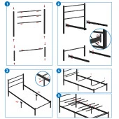 Mobpazar Basic Metal Karyola 90x190 cm Siyah thumbnail 7