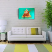 Geyik Figürü,  Soyut Çalışma Kanvas Tablo 50 x 70 thumbnail 1
