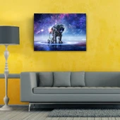 Uzaydaki Astronot Kanvas Tablo 50 x 70 thumbnail 2