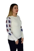 Kadın Triko Papatyalı Kazak BGL-ST03357 thumbnail 7
