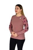 Kadın Triko Papatyalı Kazak BGL-ST03357 thumbnail 4