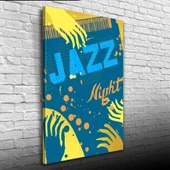Jazz Night Afişi Kanvas Tablo 50 x 70 thumbnail 3