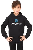Mr Beast Siyah Çocuk 3ip Kapşonlu thumbnail 1