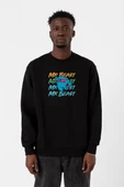 Mr Beast Lettern Siyah Erkek 2ip Sweatshirt thumbnail 1